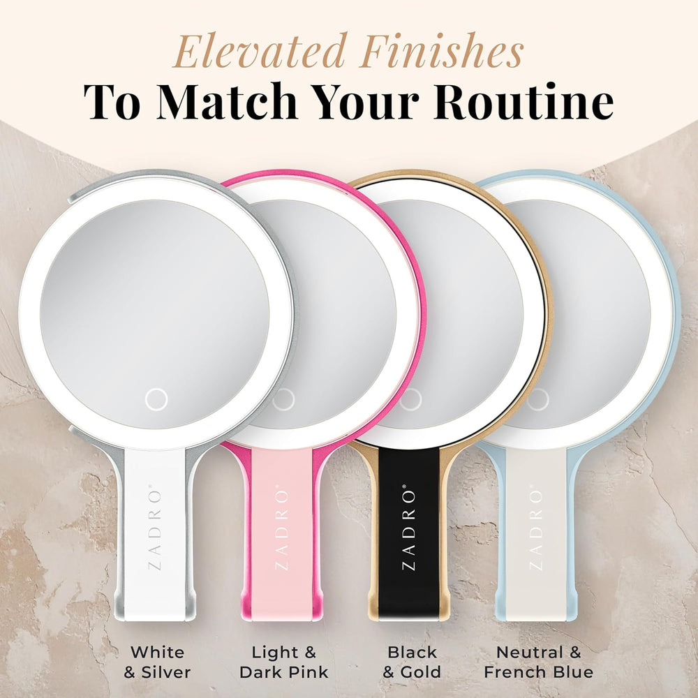 Zadro LED Lighted Makeup Mirror, 2-Sided with 1x & 10x Magnification, Rec...