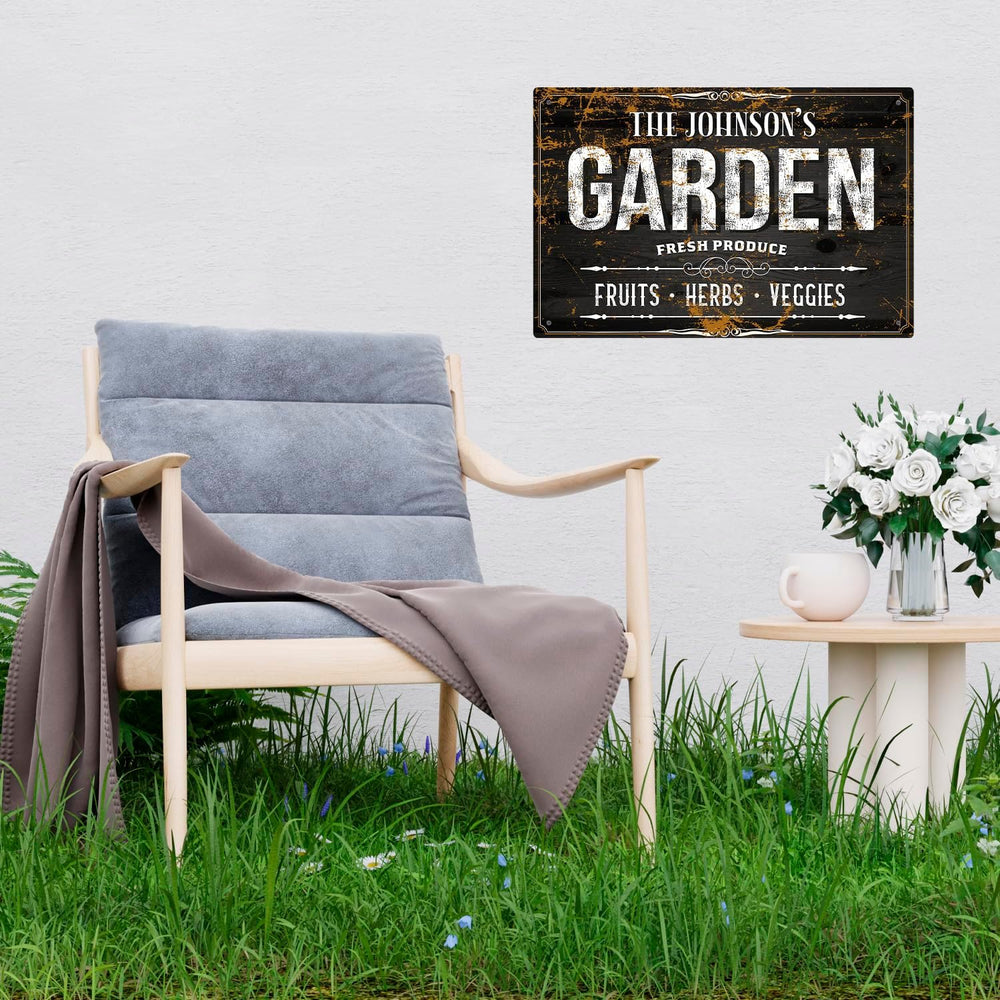 Custom Garden Sign, Personalized Text/Name for Farm and Backyard Décor Sign, ...