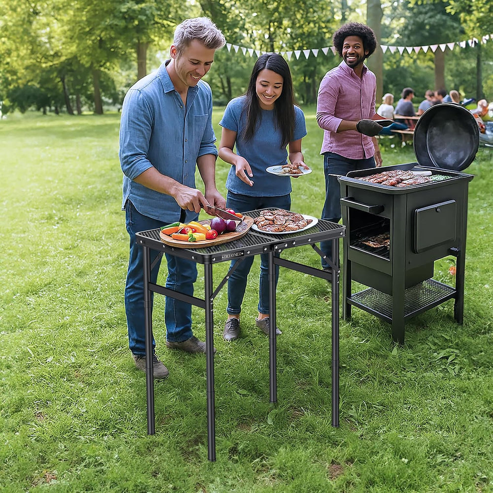 Folding Camping Table, 22.8"x15.7" Picnic Table, 3 Adjustable Height