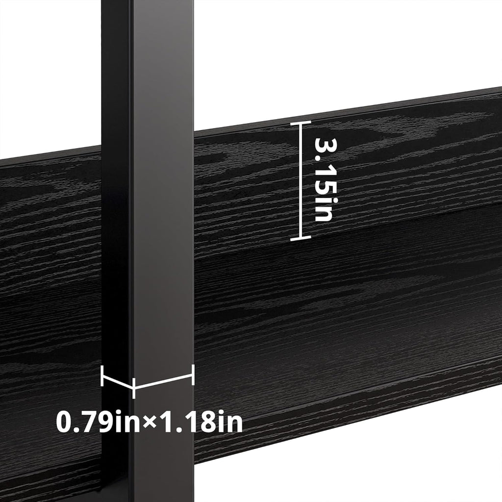 IRONCK Book Shelf Triple Wide Bookshelves 6 Tiers with Back Fence