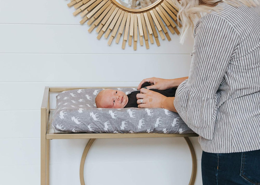 Copper Pearl Premium Knit Changing Pad Cover Soft, Stylish, and Universal Fit...