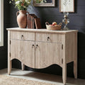 FUSUNBAO 40" Fluted Buffet Cabinet, Sideboard Credenza with Drawer,Walnut