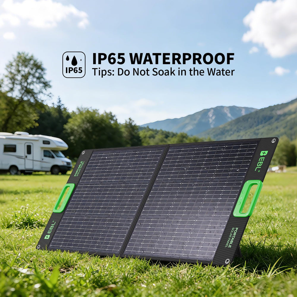 EBL 100W Portable Solar Panel for Jackery/Ecoflow/Bluetti Power Station