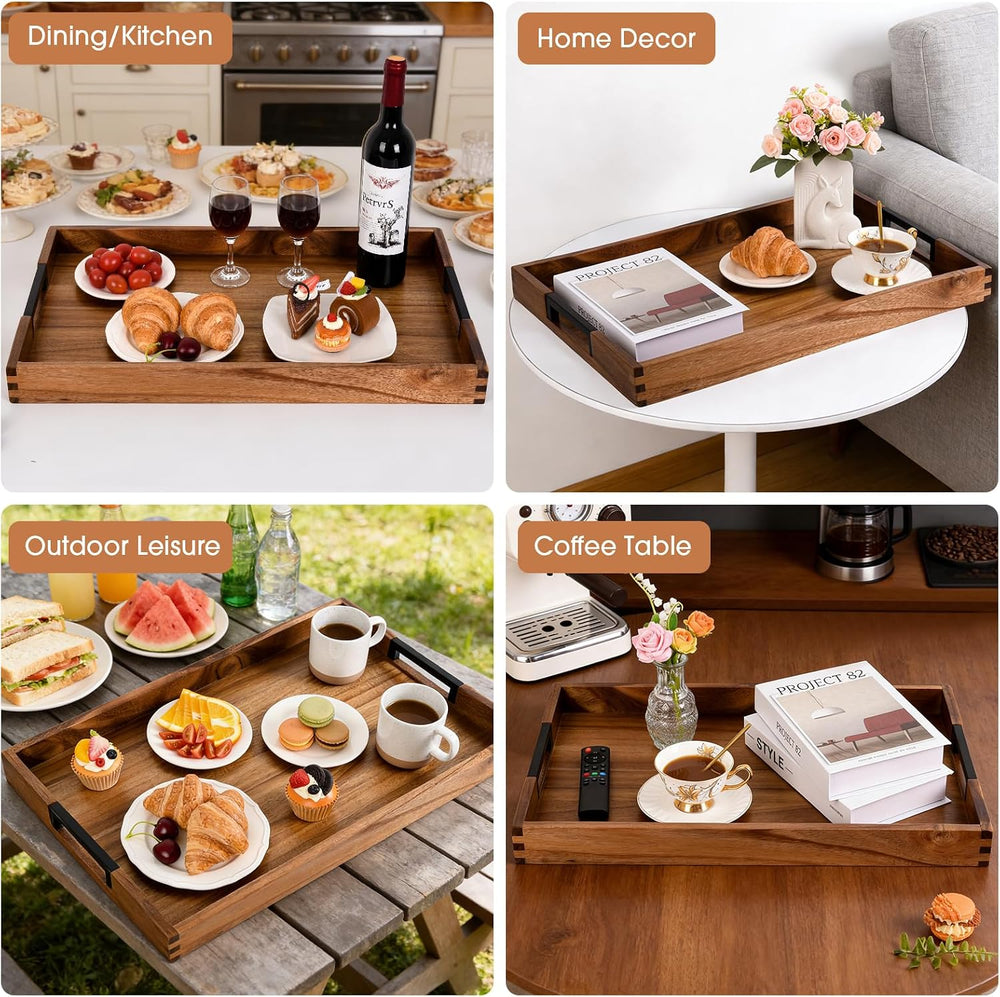 Joy&Grace Large Ottoman Tray for Living Room and Coffee Table, Decorative...