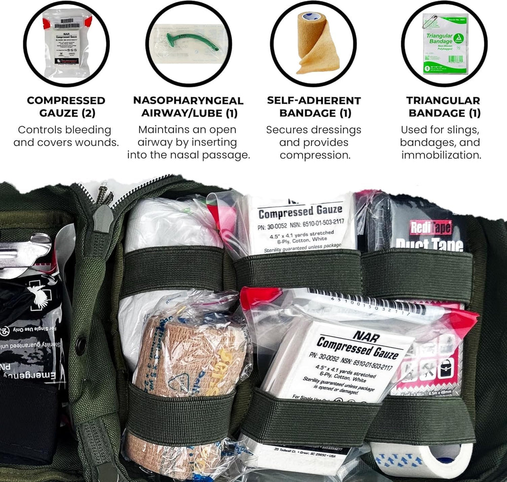 IFAK (Individual First Aid Kit) Trauma Kit with CAT Tourniquet — Medical Pouc...