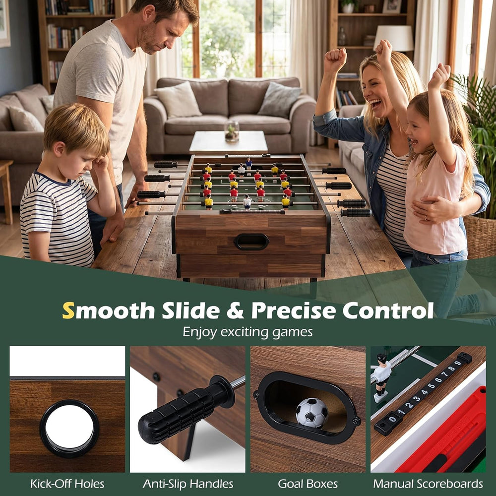 Giantex 4-in-1 Multi Game Table, Combo Foosball Game Table Top w/Billiards, P...