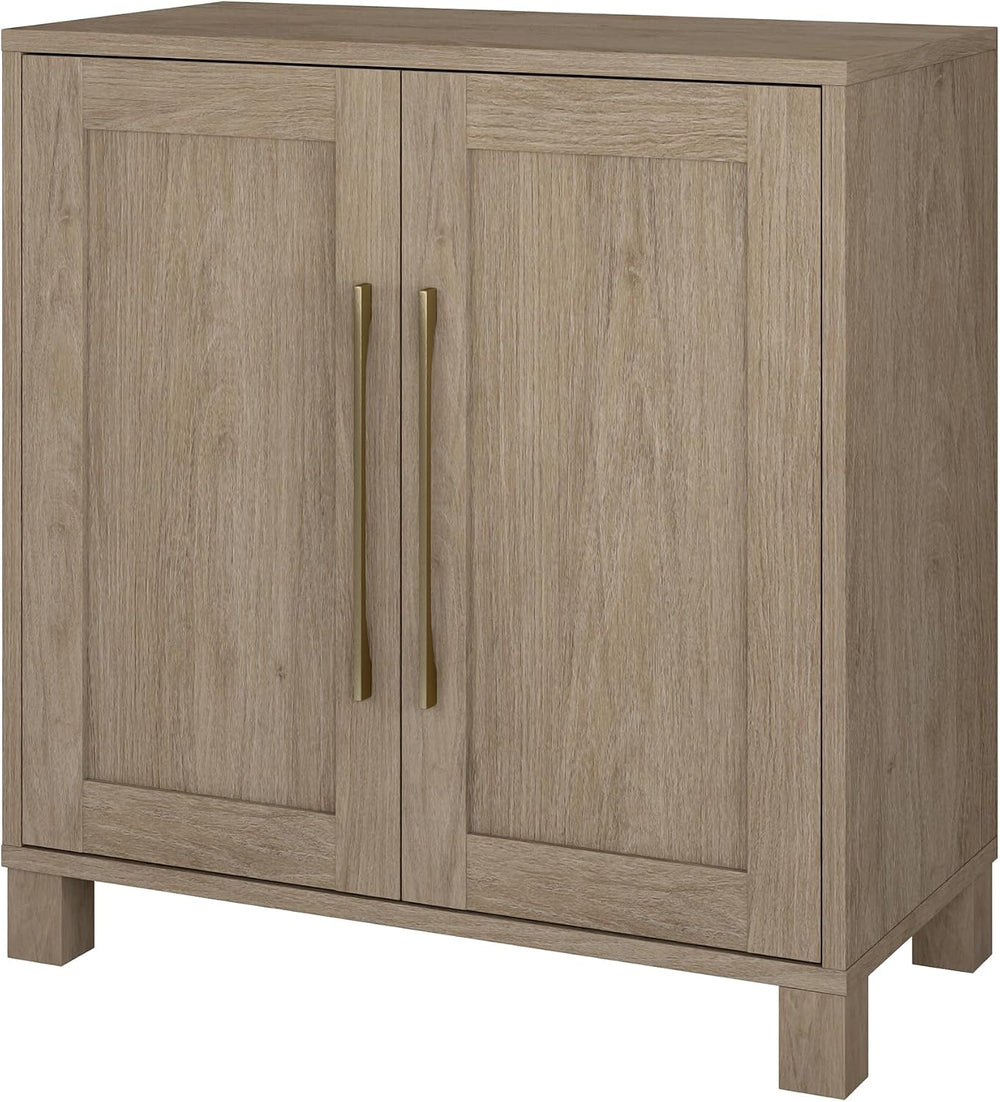 Henn&Hart 28" Accent Cabinet, Sideboard Buffet, Weathered Gray