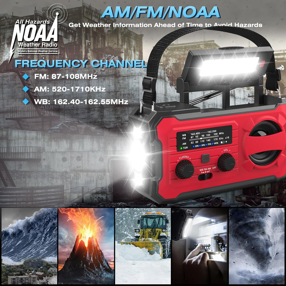 NITIGO Weather Radio, 10000mAh Large Battery Emergency Radio, Survival Gear