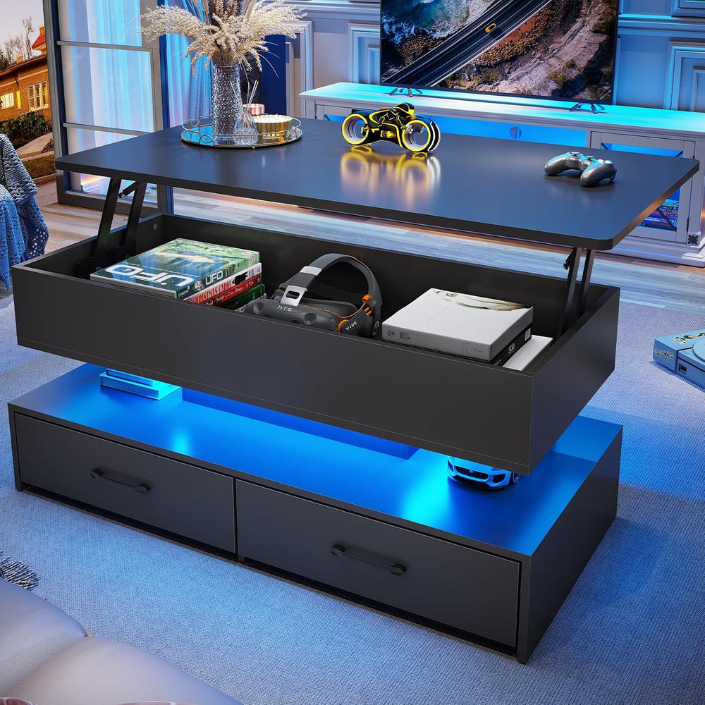 SEDETA 40" Lift Top Coffee Table with 2 Drawers Storage for Living Room