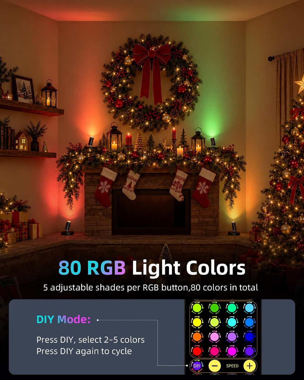 EZVALO RGB Indoor Spotlights, LED Accent Lights, Wall Decor Uplights.