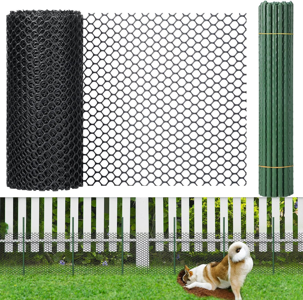 Marsui Animal Barrier Fence 12in x 33ft No Dig Garden Fence Mesh Fencing with...
