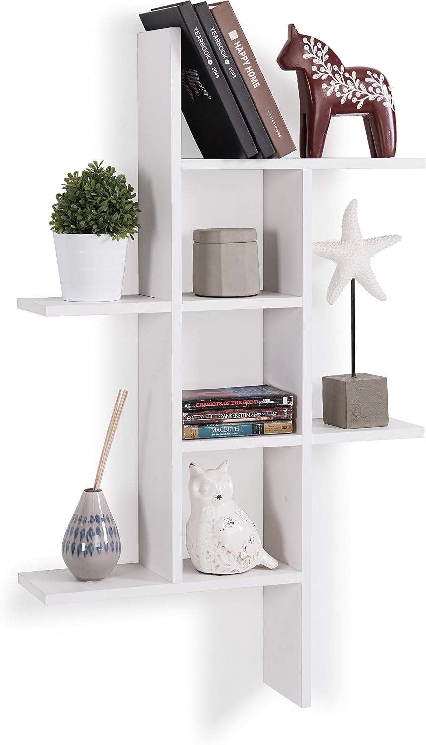 Danya B. Cantilever Cubby Decorative Modern Wall Mount Shelf – Horizontal or ...
