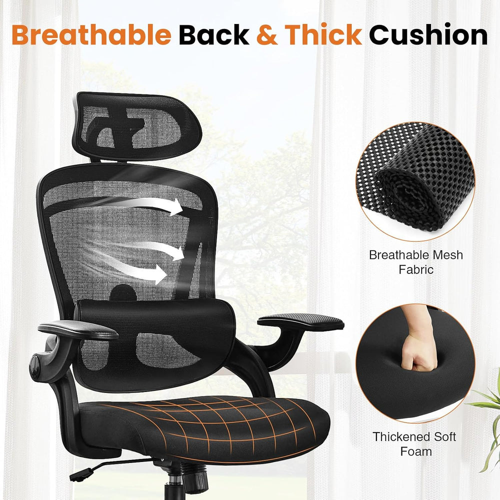 DUMOS Executive Home Office Chair, Ergonomic Computer Desk Chair, Mesh