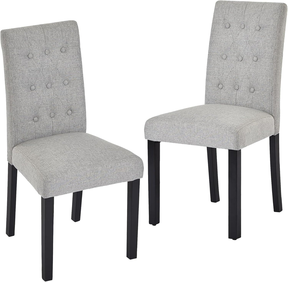 VECELO Upholstered Dining Chairs Set of 2, Button Tufted Back, Padded Seat, W...