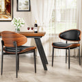 YaFiti Dining Chairs Set of 2, Mid Century Modern PU Leather Kitchen Chairs