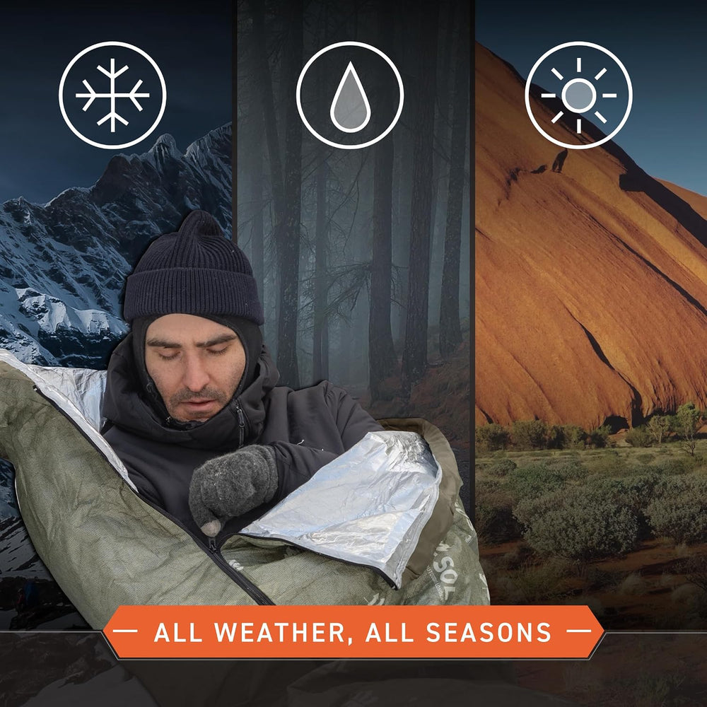 SOL Escape Bivvy with Hood - Emergency Preparedness Blanket - Reflects Up to ...