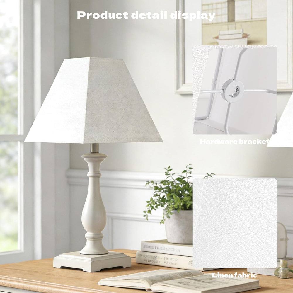 GO&SO Small White Square Lamp Shades for Small Table Lamps, 4"×9&quo...