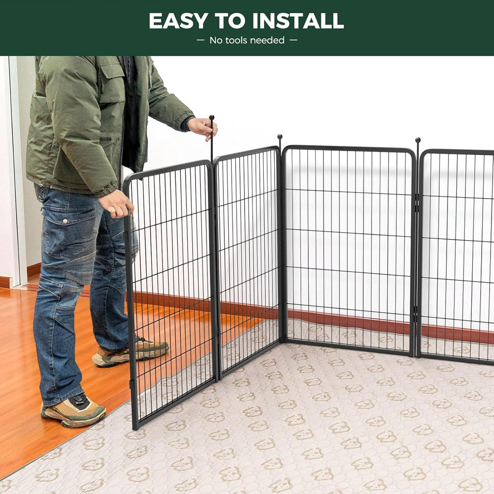 FXW Rollick Dog Playpen, Indoor, Yard & RV Camping, 40" H, 16 Panels