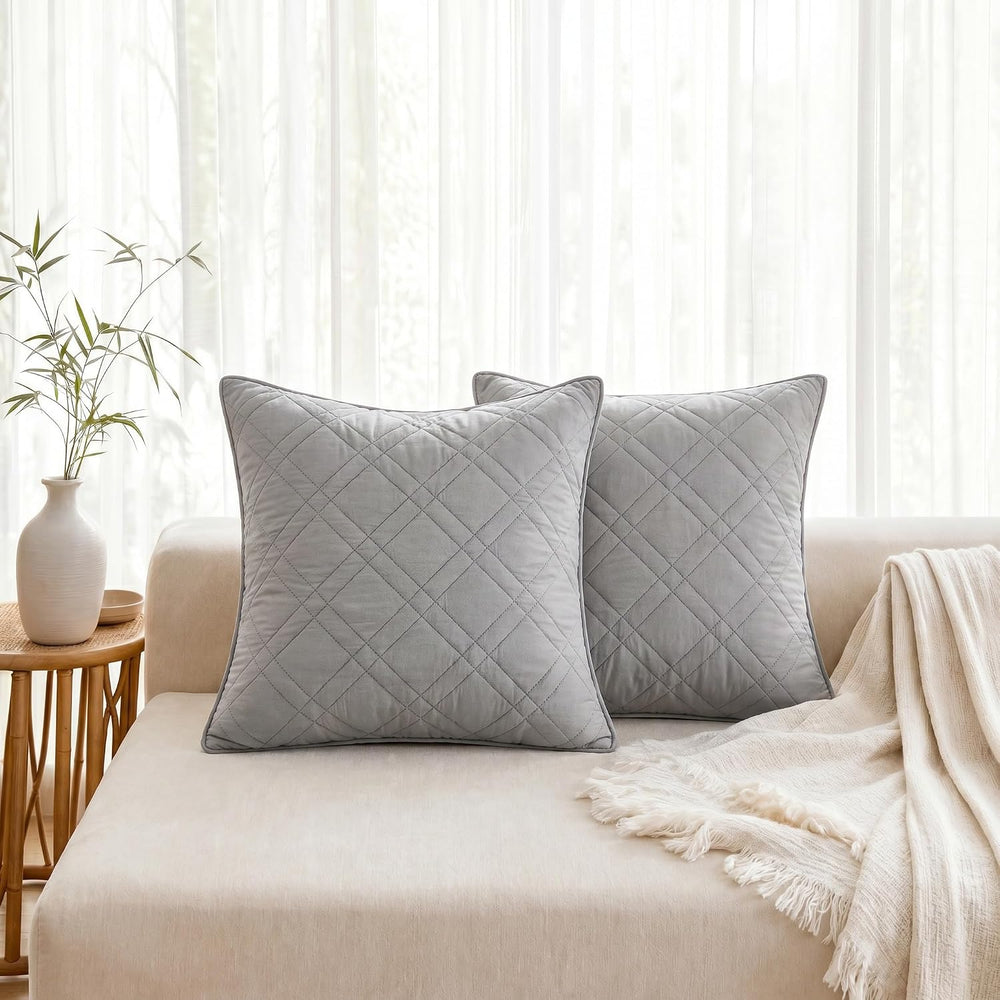 Simple&Opulence 100% Viscose Derived from Bamboo Euro Sham Covers 24x24, ...