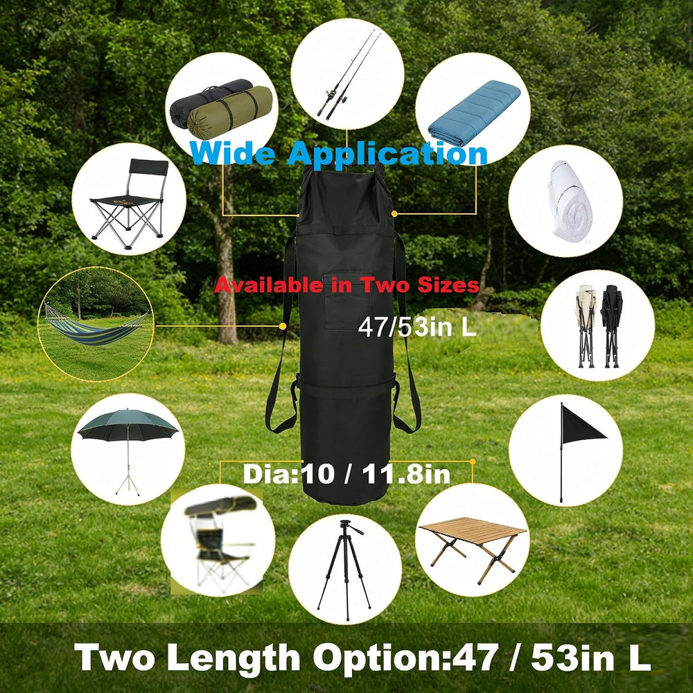 XL(48" X 10") Camping Storage Bag,600D Oxford Fabric Gear Bag with ...