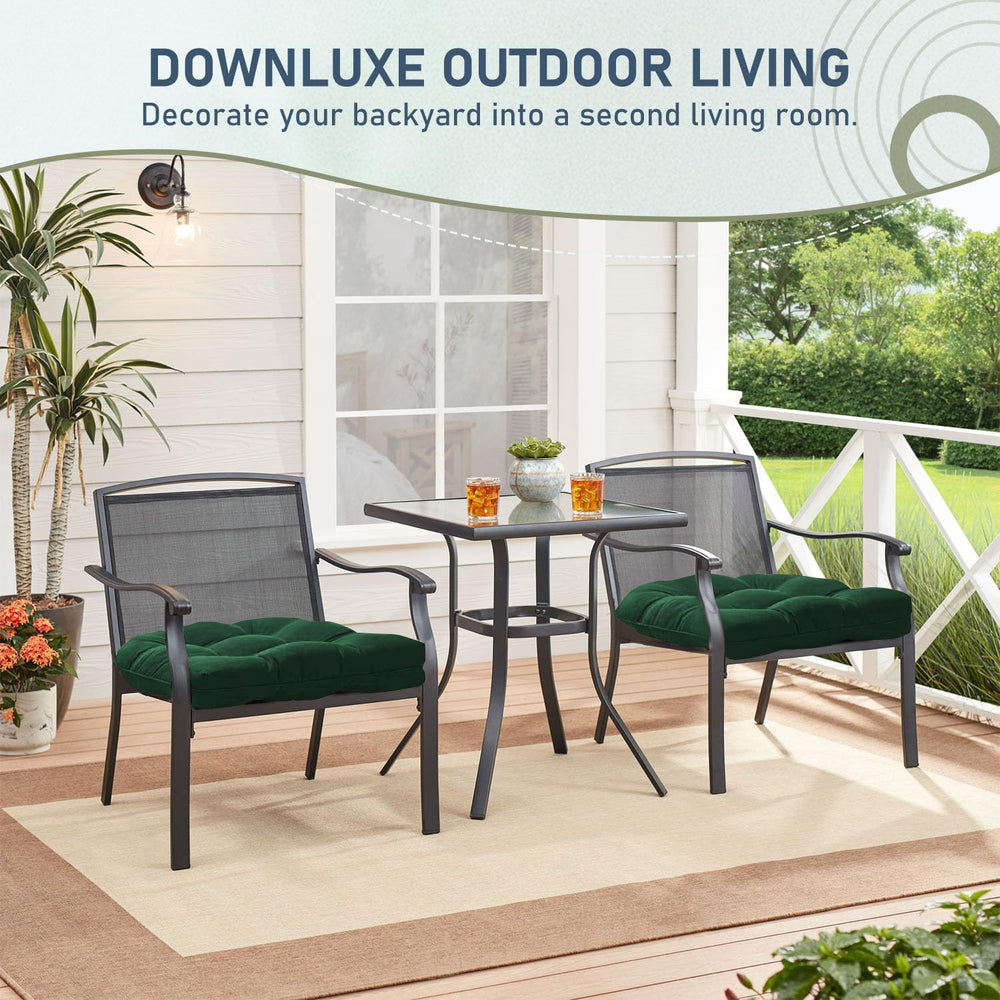 downluxe Outdoor Chair Cushions Set of 4 for Patio Furniture, Water Resistant...