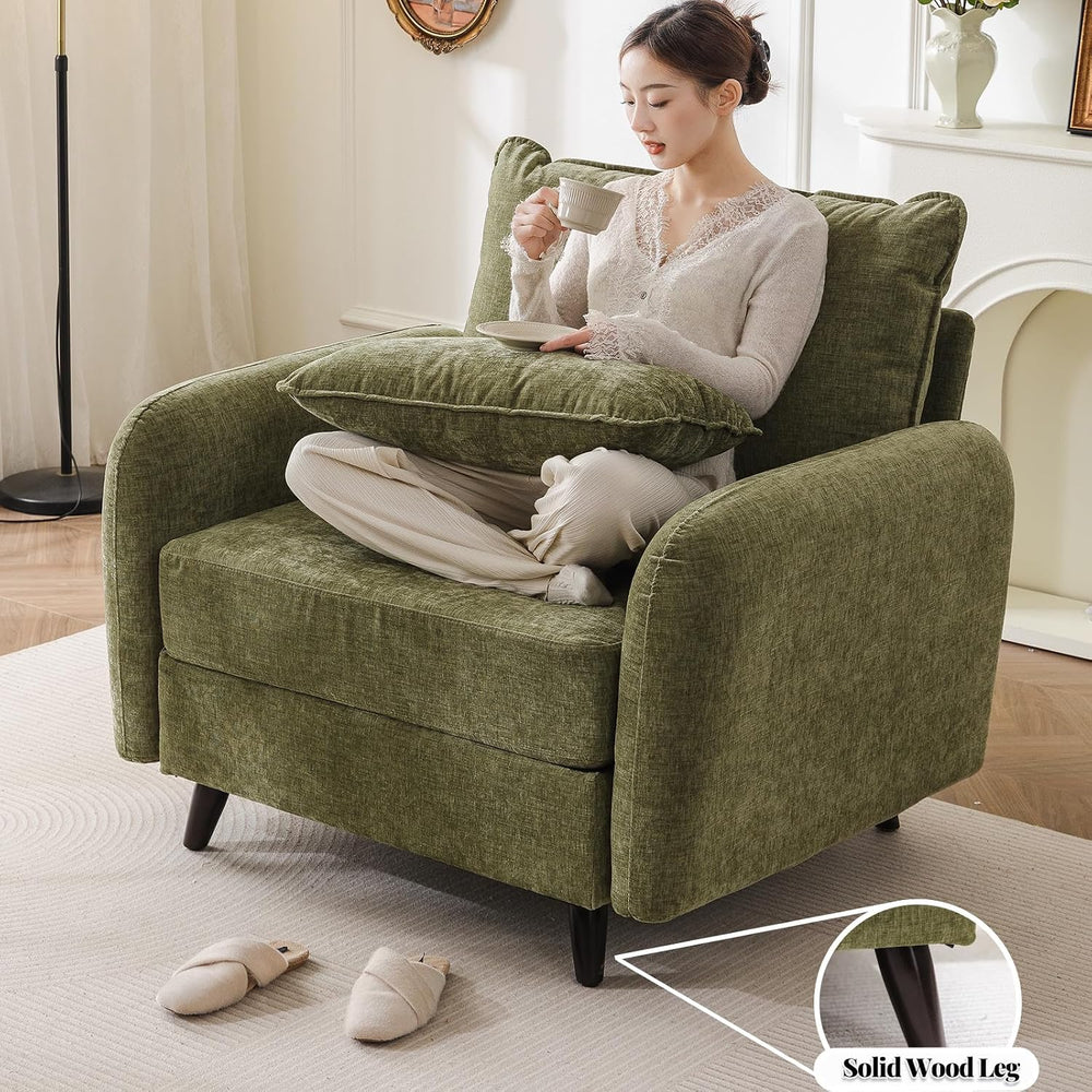 Rexulqo Oversized Accent Chair with Ottoman,All Seats Storage,Comfy Armchair,...