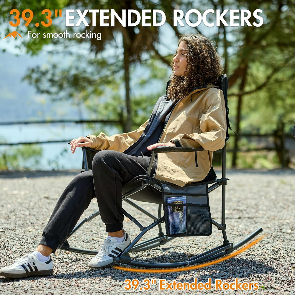 Portal Outdoor Rocking Camping Chair Folding Portable Rocker