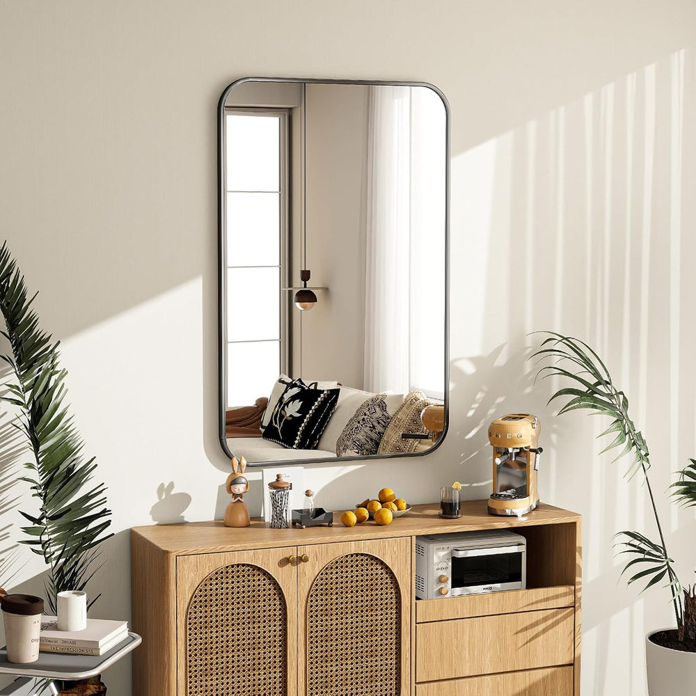 20x28 Inch Black Bathroom Vanity Mirror for Over Sink