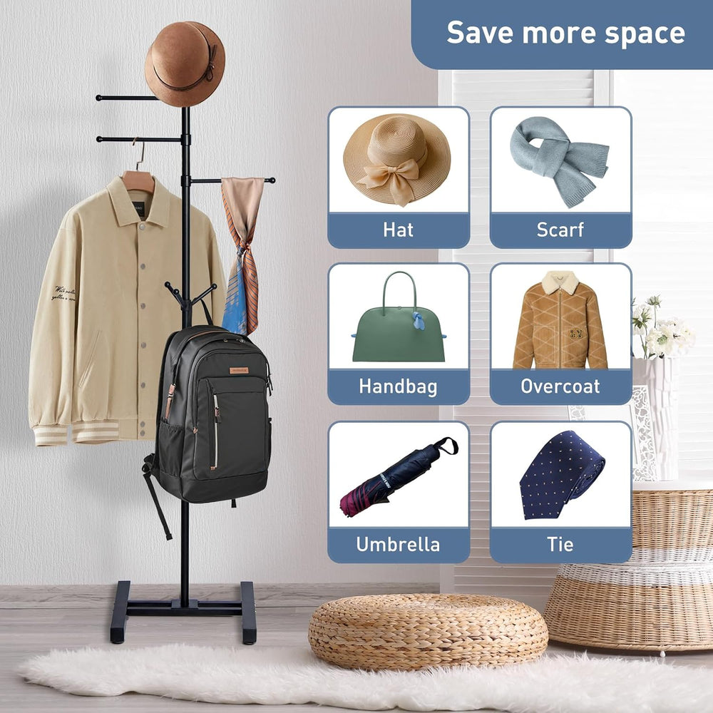 Metal Coat Rack Freestanding heavy duty,modern coat rack Sturdy Coat Tree Sta...