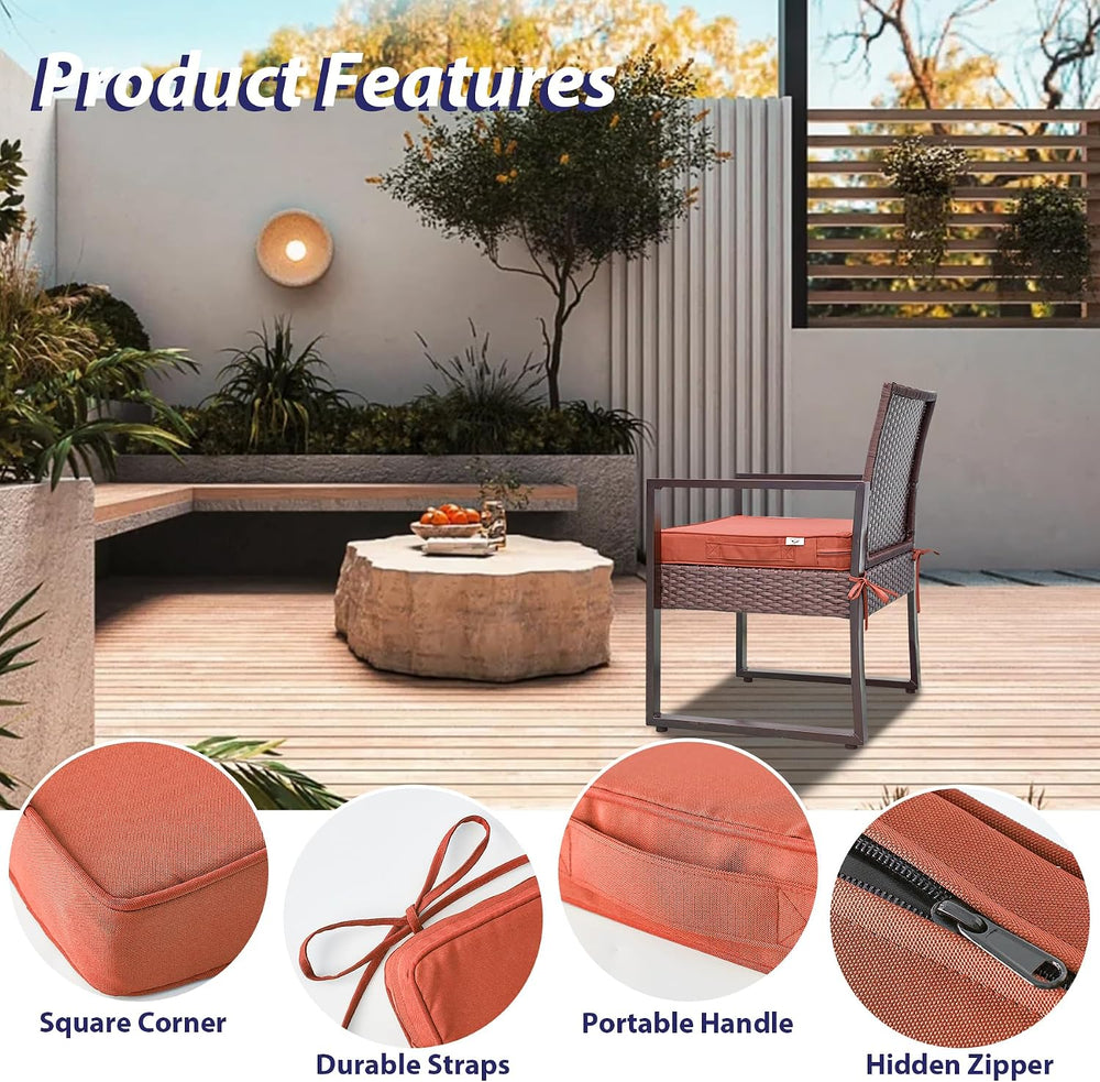 IPYNBAP Outdoor Chair Cushions Set of 4 -Waterproof Outdoor Seat Cushions for...