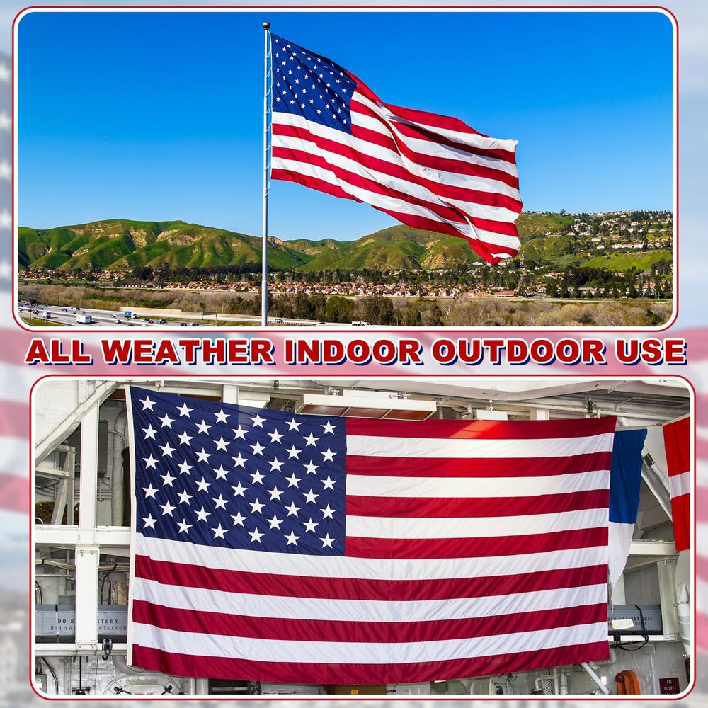 American Flag 4x6 ft for Outside, Tearproof Super Tough Series, Heavy Duty Sp...