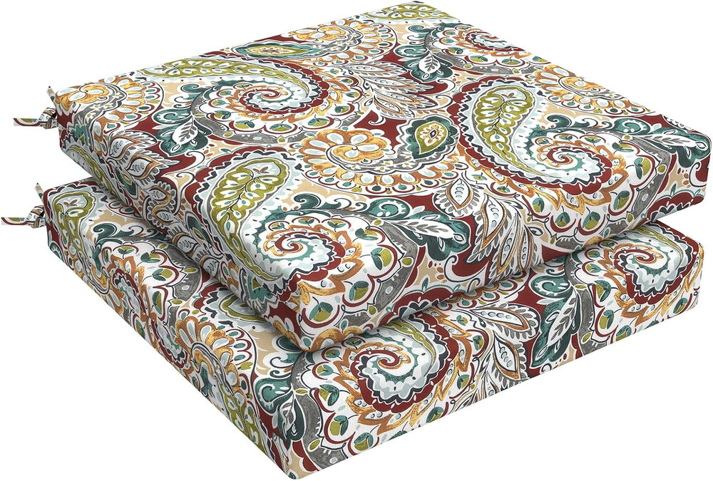 LVTXIII Outdoor Seat Cushions Set of 2 Square Chair Cushions with Ties, Patio...