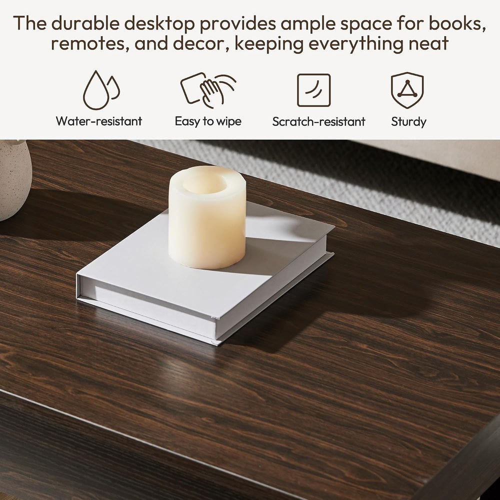 Yaheetech 47.2" Lift Top Coffee Table with Hidden Storage & Shelf, E...