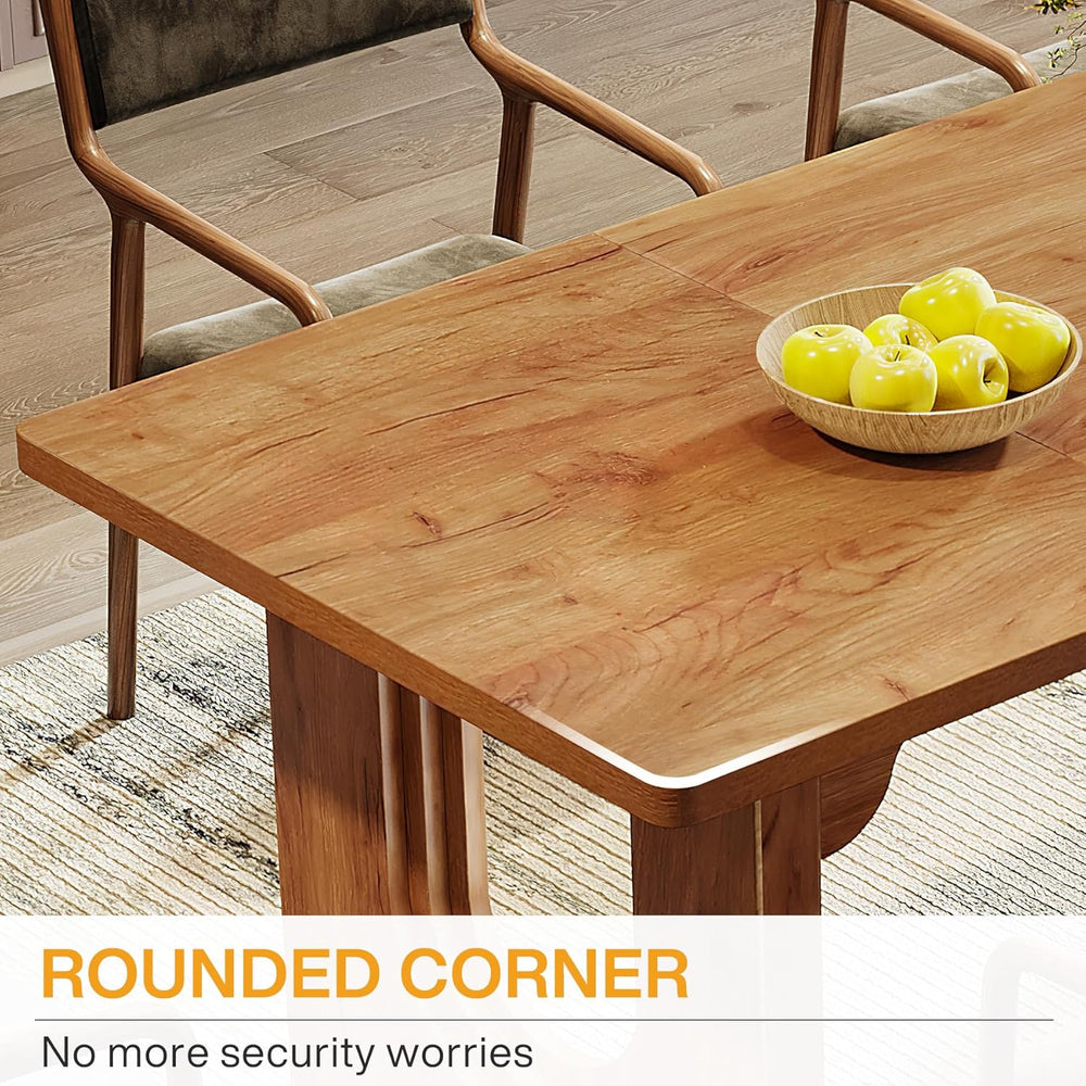 Tribesigns Modern Dining Table for 6 to 8 People, 71" Large Kitchen Dini...