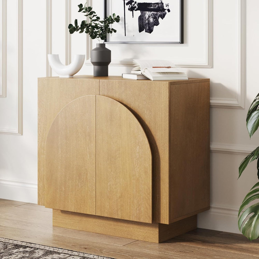 Nathan James Iris Mid-Century Modern Buffet Sideboard Wood Accent Cabinet Cre...