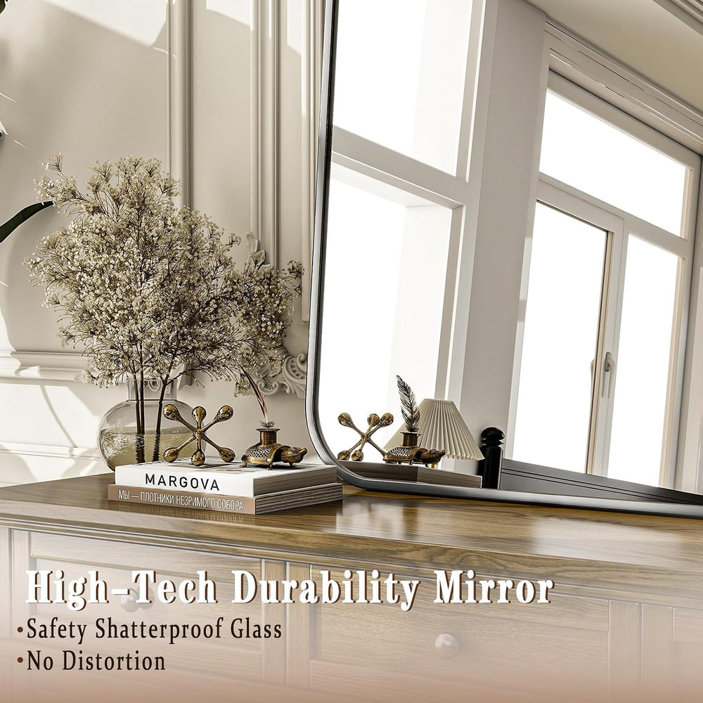 20x28 Inch Black Bathroom Vanity Mirror for Over Sink