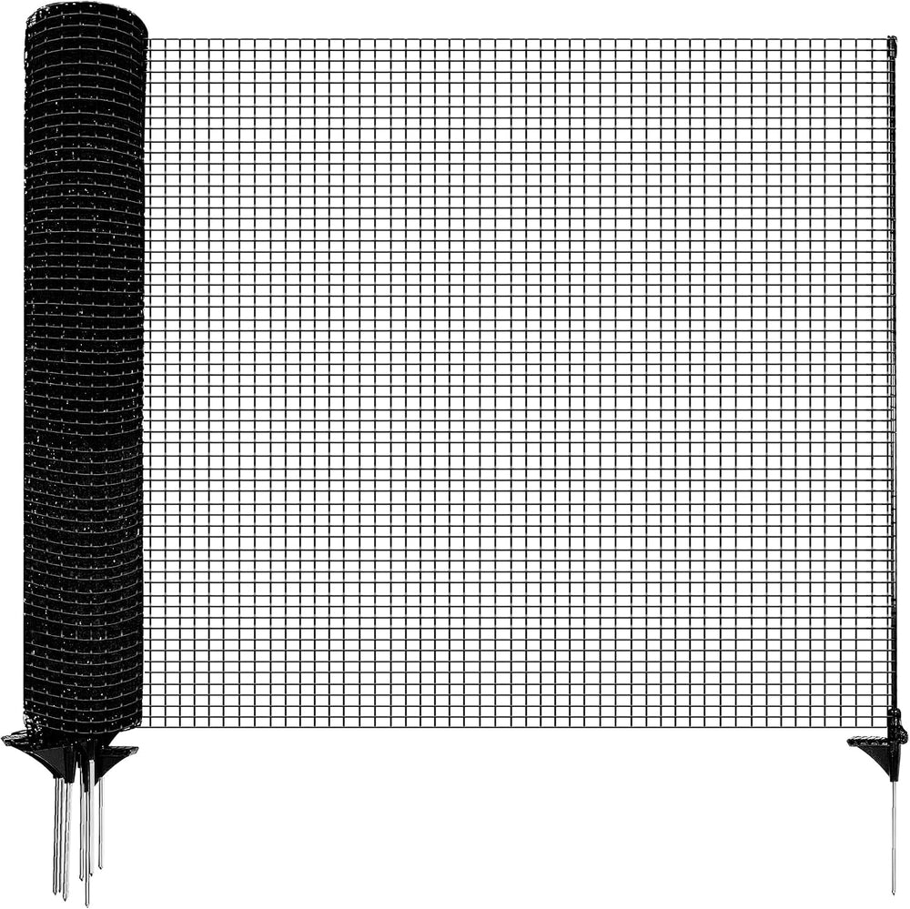 HIDALIFE Temporary Fence with Posts,Safety Barrier for Dog Snow Plastic Mesh ...