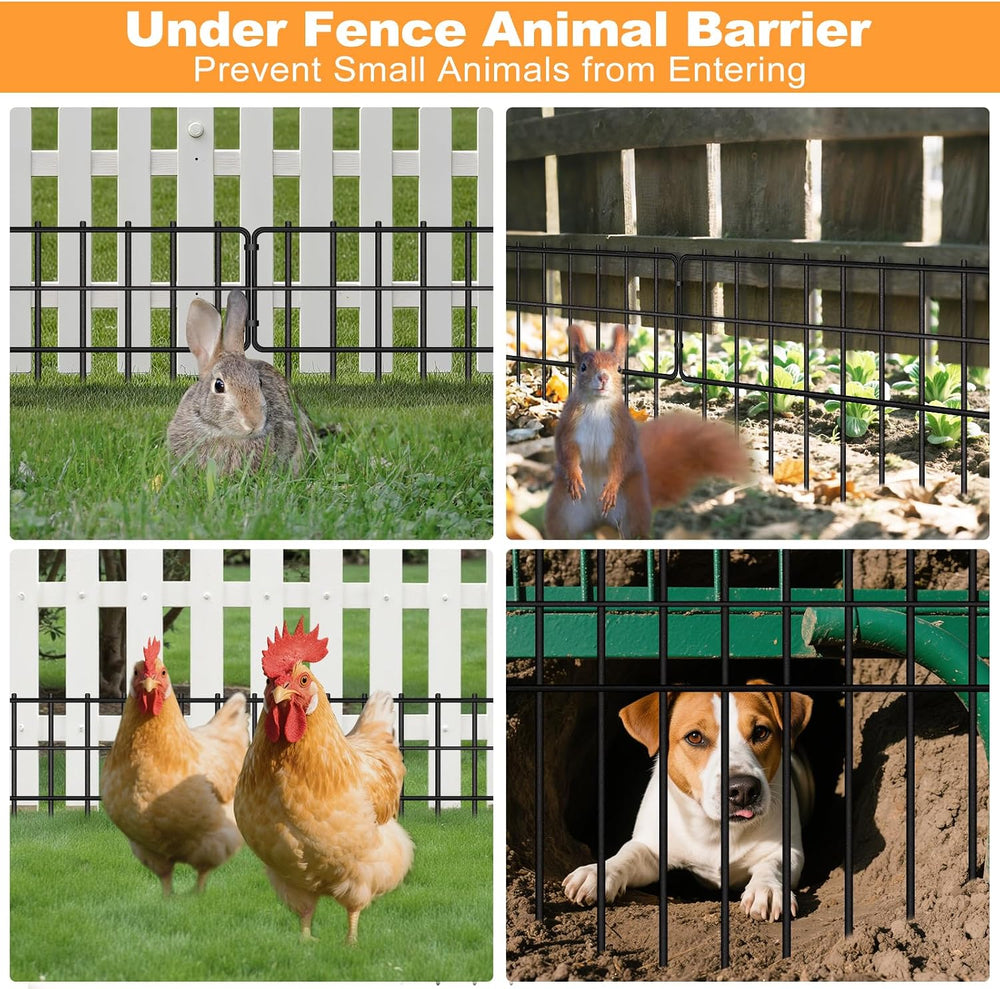 KYATE Garden Fence Animal Barrier, 30 Panels No Dig Fence 42.5ft(L) x13in(H),...