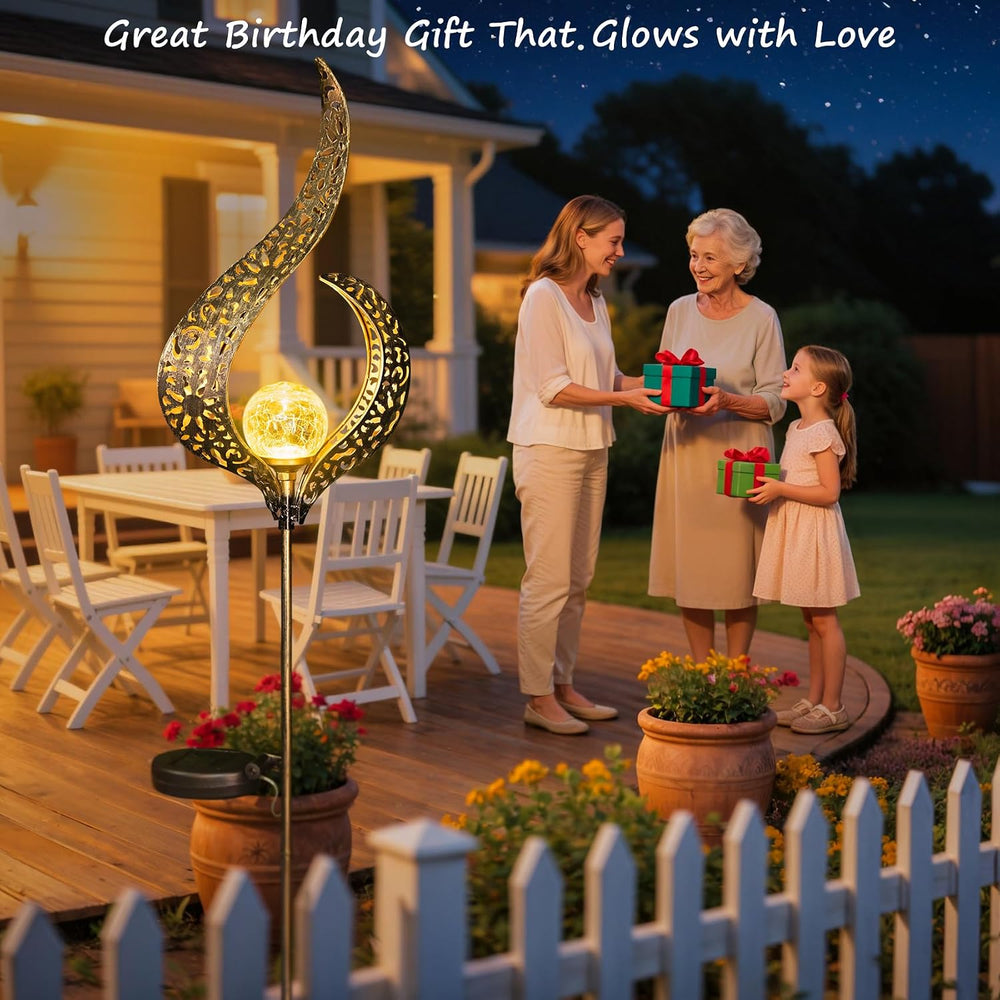 HOMEIMPRO Outdoor Solar Garden Lights Waterproof, Gifts for Mom Dad, Yard Art...