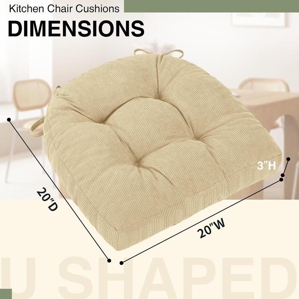 20x20 in Dining Room Chair Seat Cushions, Beige, 2 Pack