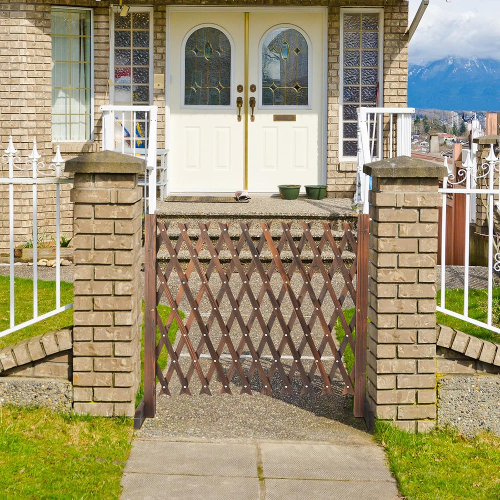 VINGLI 2 Packs Extendable Garden Fence, 27.55 Inch Tall Freestanding Accordio...