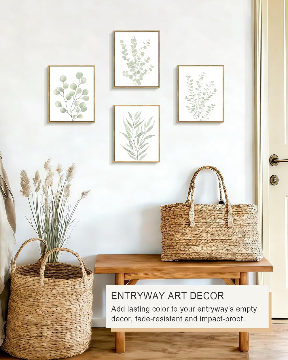 Drsoum Botanical Plant Framed Wall Art Boho Wall Decor for Bathroom Sage Gree...
