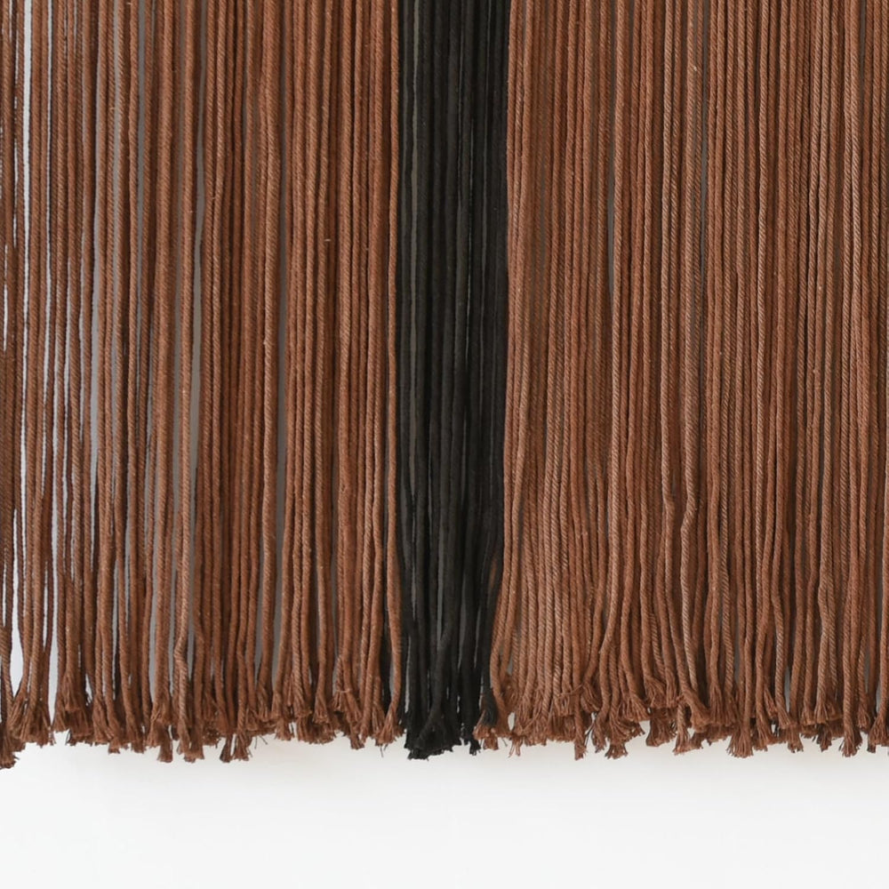 Macrame Wall Hanging Large Dip Dyed Brown Boho Fiber Art Decor 57"W*35&q...