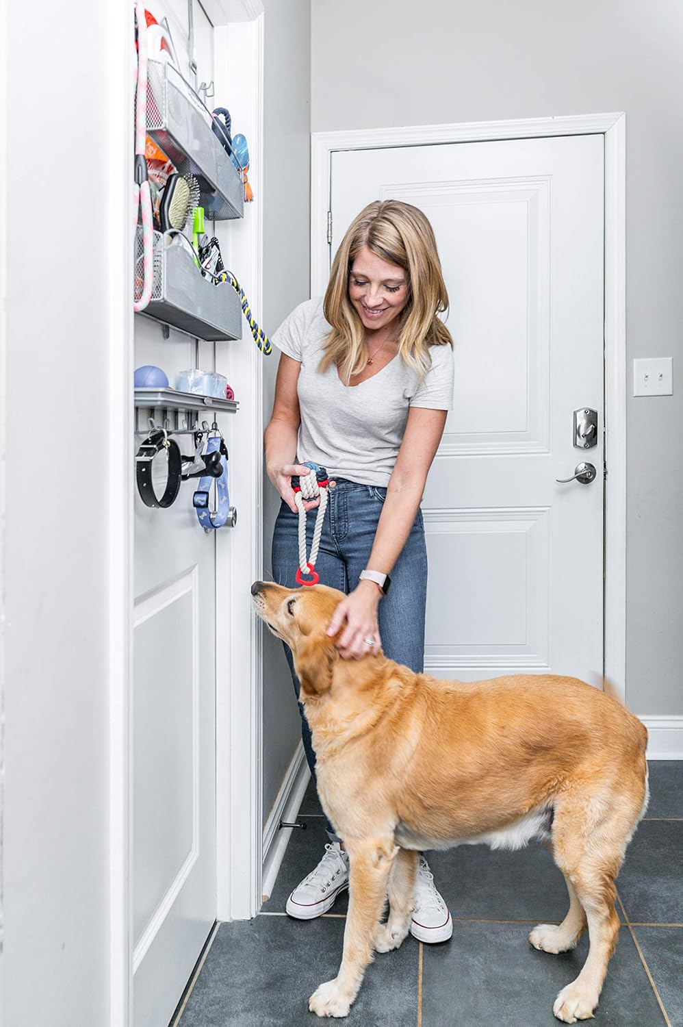 Over The Door #3100 Hanging Storage for Keys and Pet Supplies, All-in-One Rac...