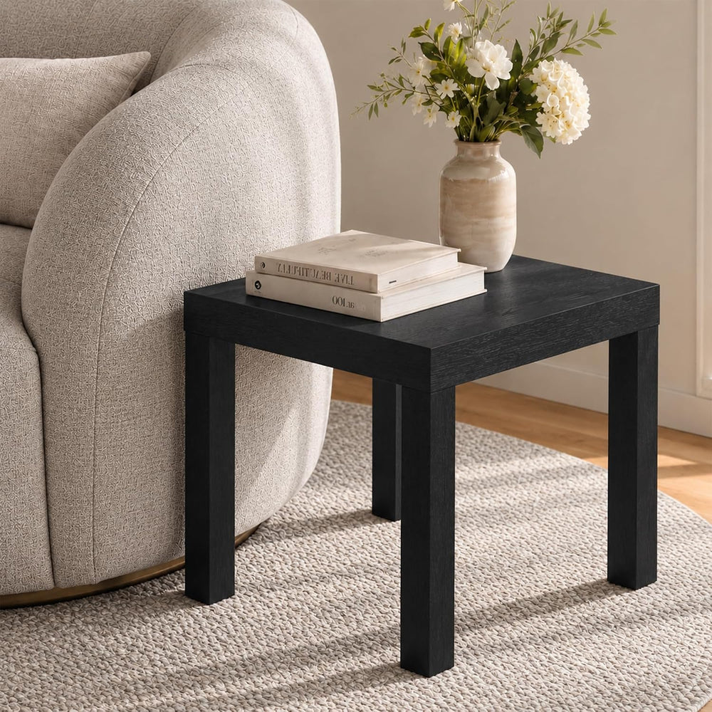 1.8 Thick Tabletop Square Modern End Table, Toolless Assembly Bedside Table, ...