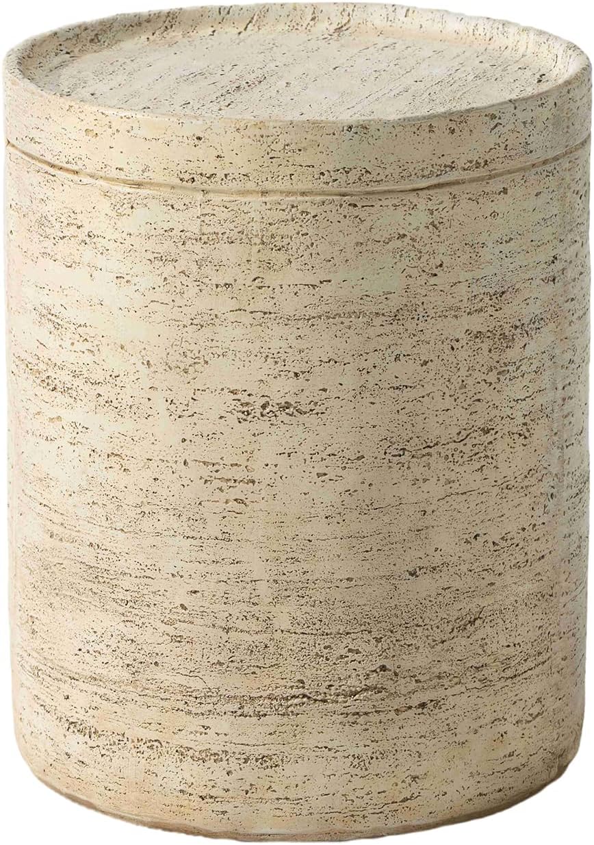 SUNBURY Outdoor Side Tables for Patio, Small Concrete Accent End Table