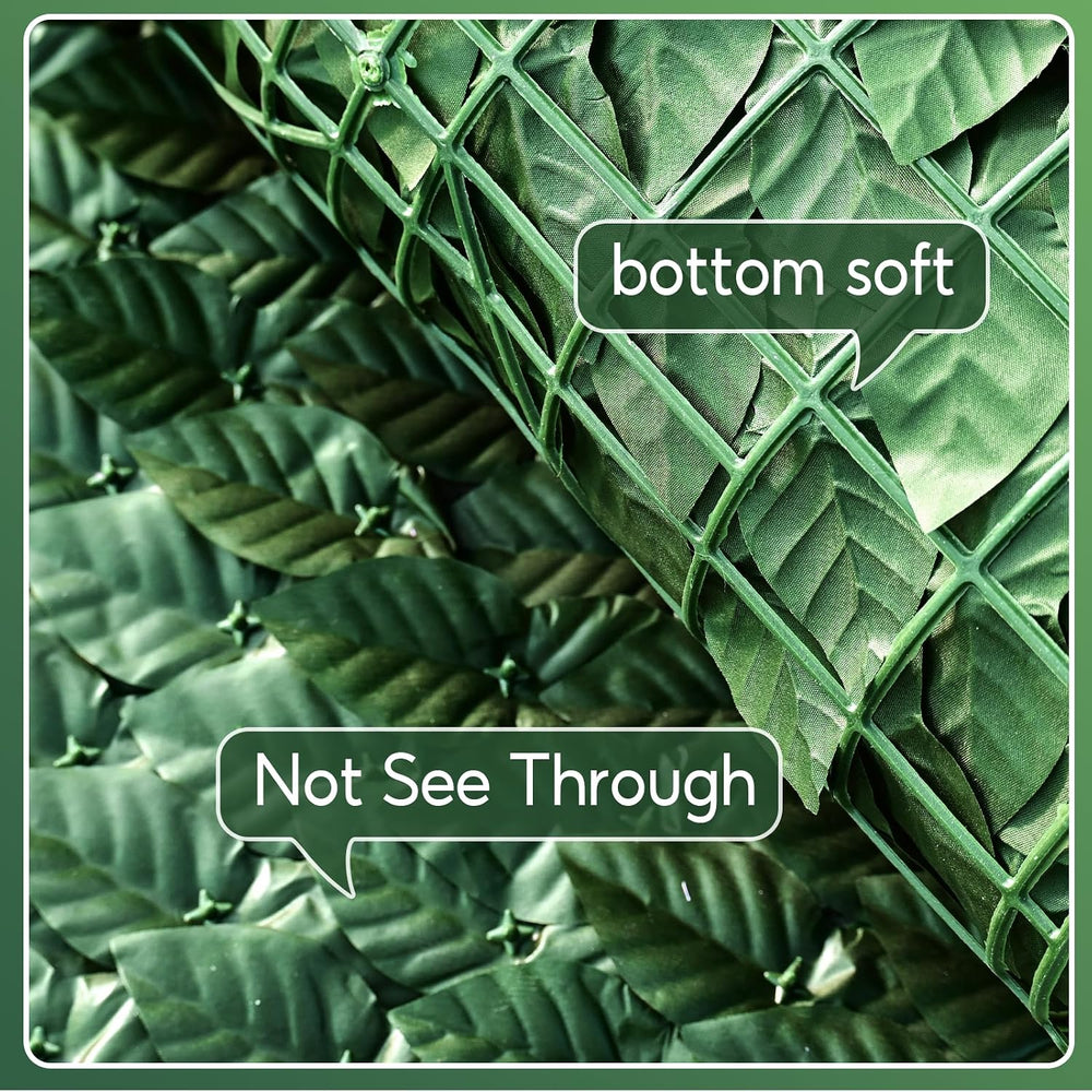 Artificial Ivy Privacy Fence Screen, 120x60 inch Faux Hedge Fence Panel Green...