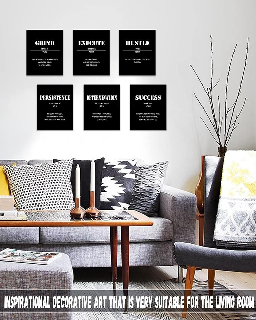 Drsoum Inspirational Office Wall Art - Motivational Quotes for Living Room - ...
