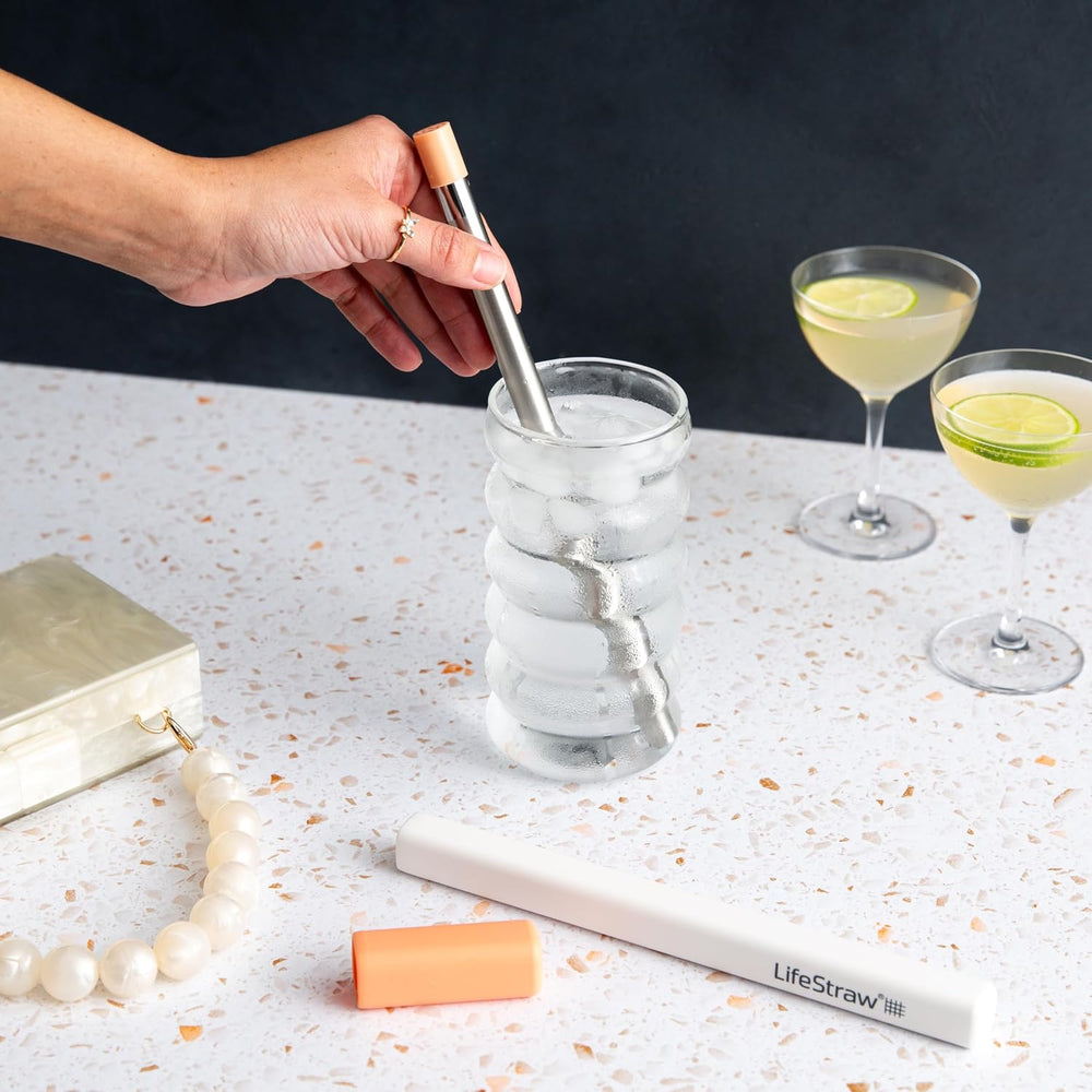 LifeStraw Sip – Reusable Stainless Steel Water Filter Drinking Straw