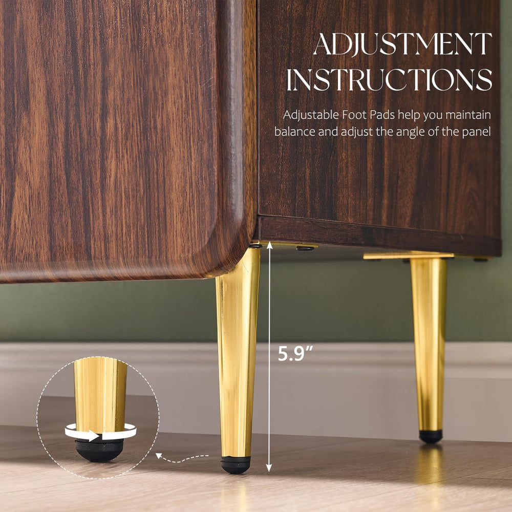 Sideboard Buffet Cabinet with Storage, 92.1" W Modern Credenza w/Adjusta...